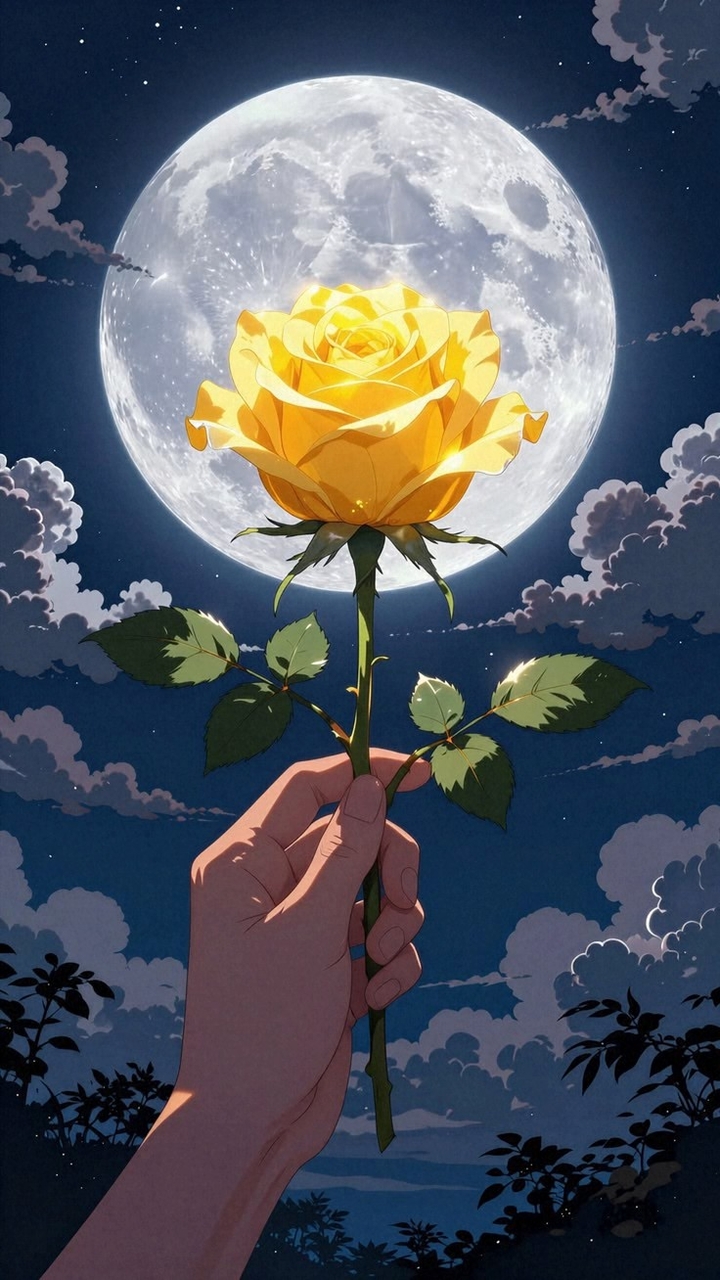 tapety rose, moonlight