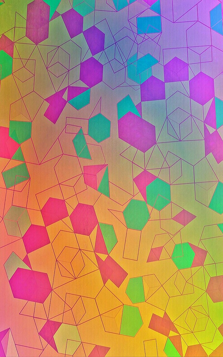colorful hexagons