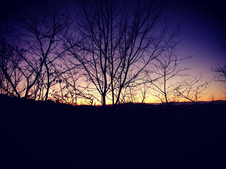 Sunset in countryside