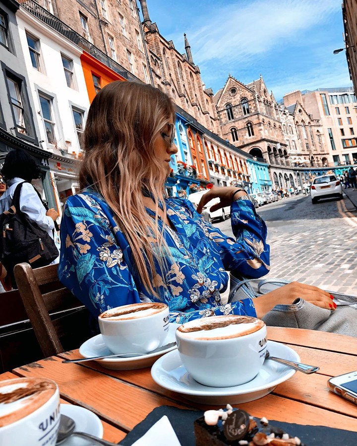 Cup of Cappuccino in the morning in Victoria street