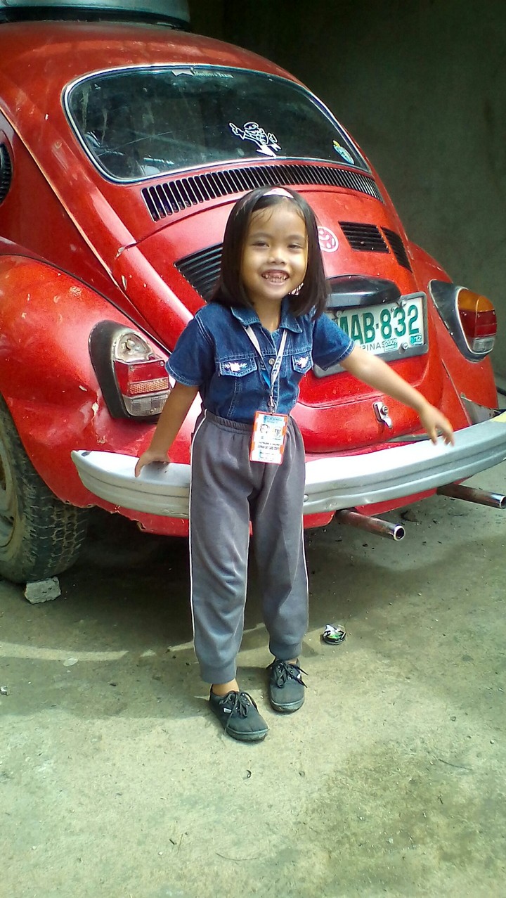 just in time of having a sweet smile.