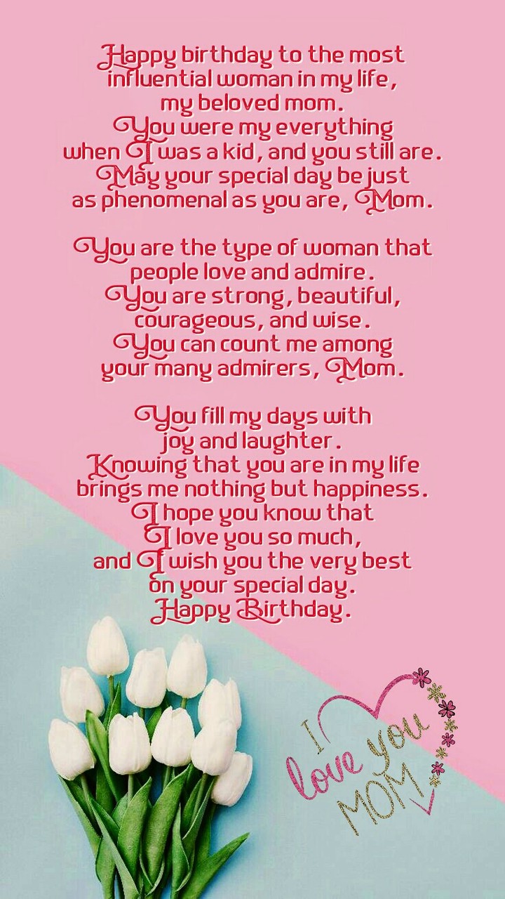 Beautiful birthday wishes for Mom