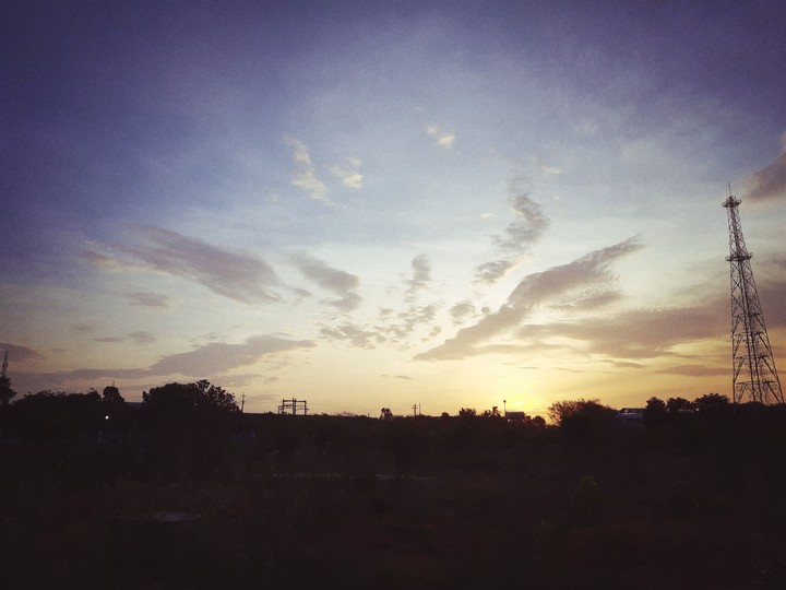 sunset in trichy