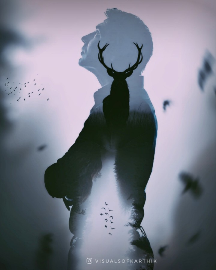 The Man of Nature Double Exposure