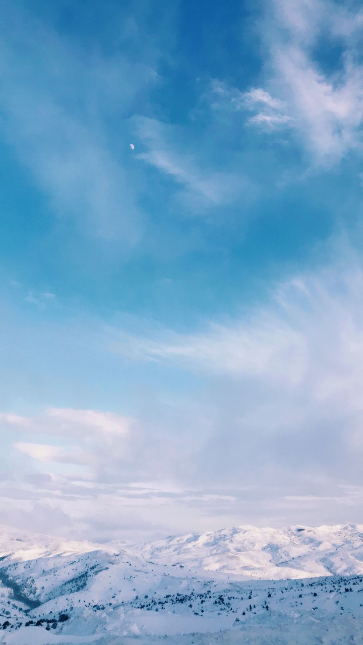 Small Moon and Some Snow