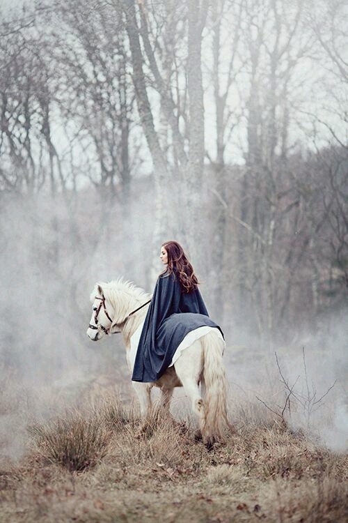 alone & woman with a horse
