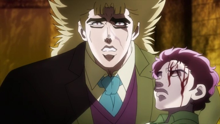 anime jojo's adventure dramatic moment