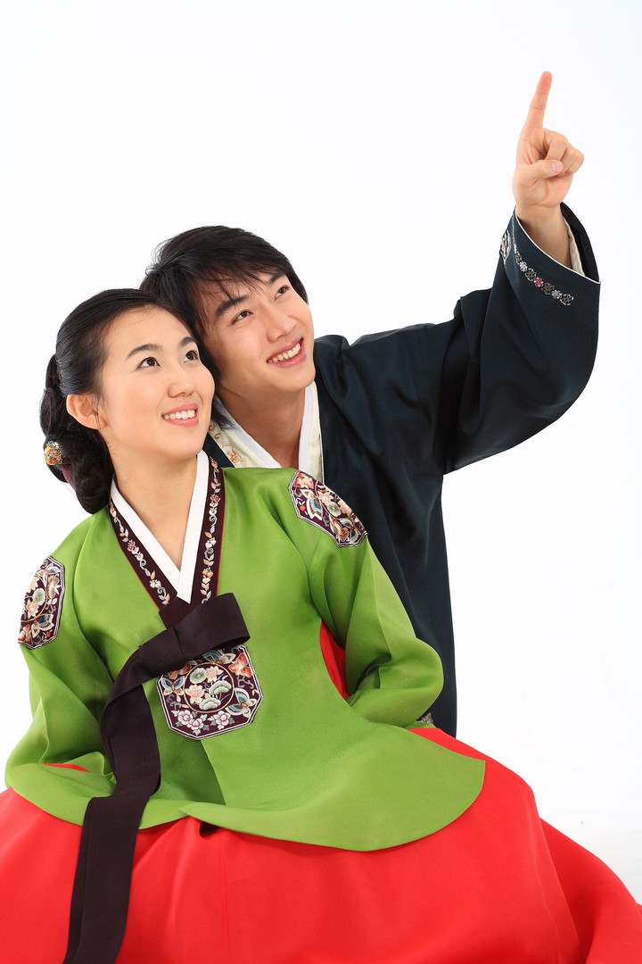 Couple in Korean Dress I