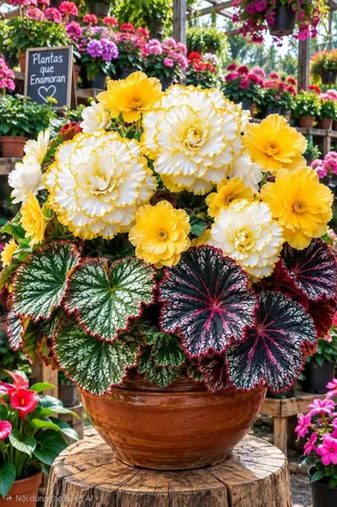 sfondi flowerpot, begonia