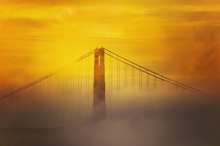 sunset golden gate
