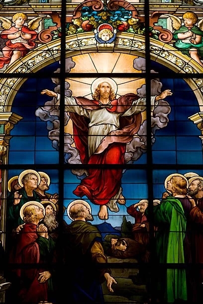 the Risen Christ - stained glass window