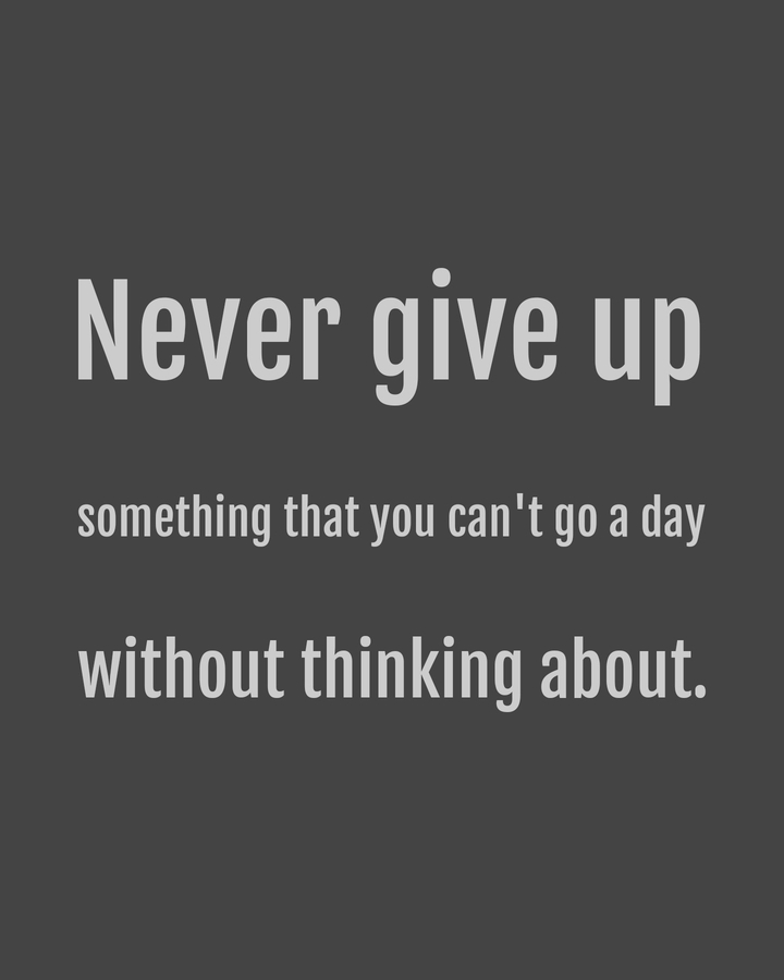 never give up