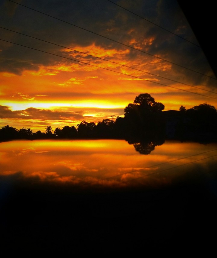 Orange sky