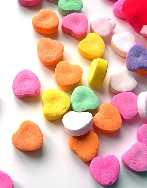 Colorful Candy Hearts