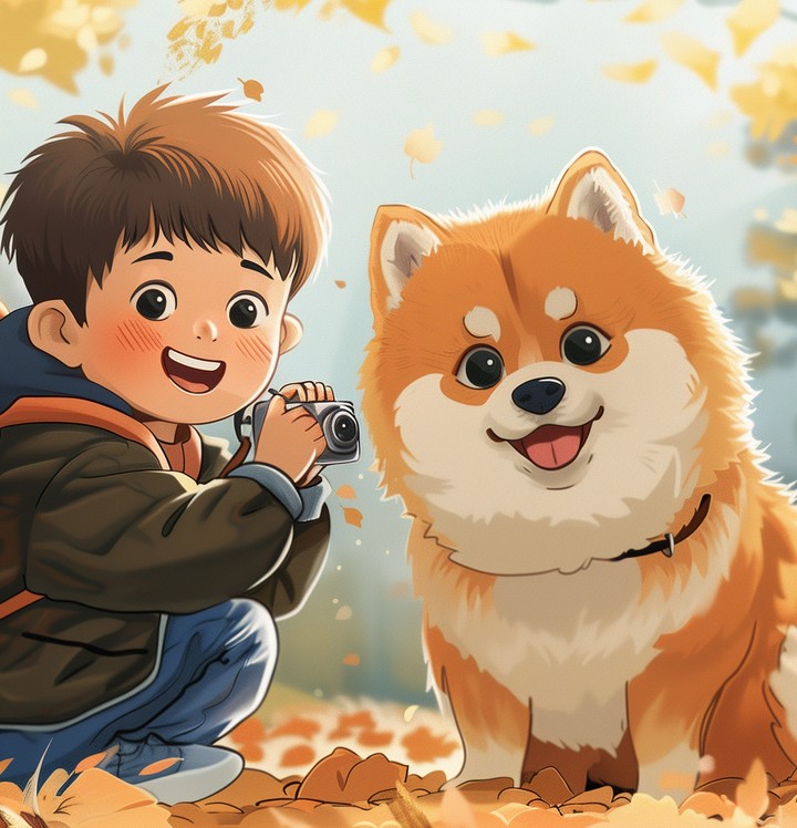 Boy with dog