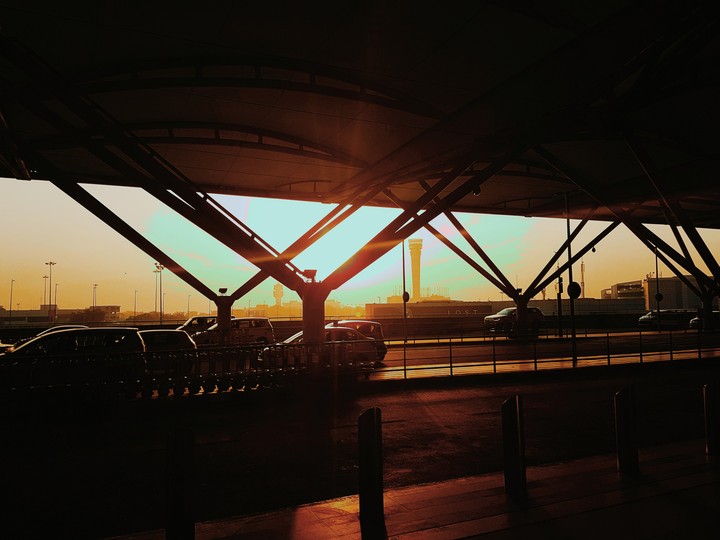 Airport early morning view