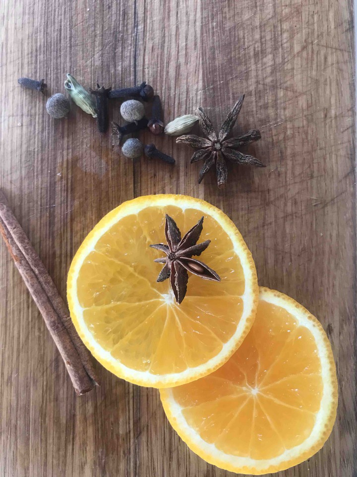 Orange and spices