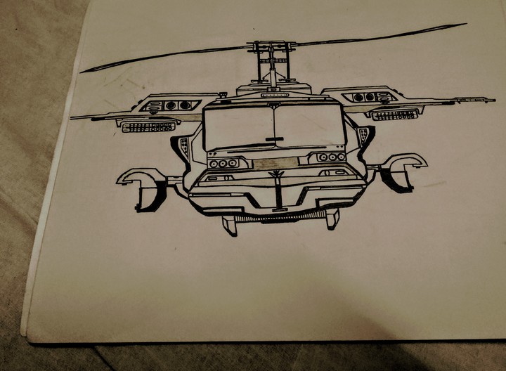 helicopter sketch ( artist - Akshay Singh)