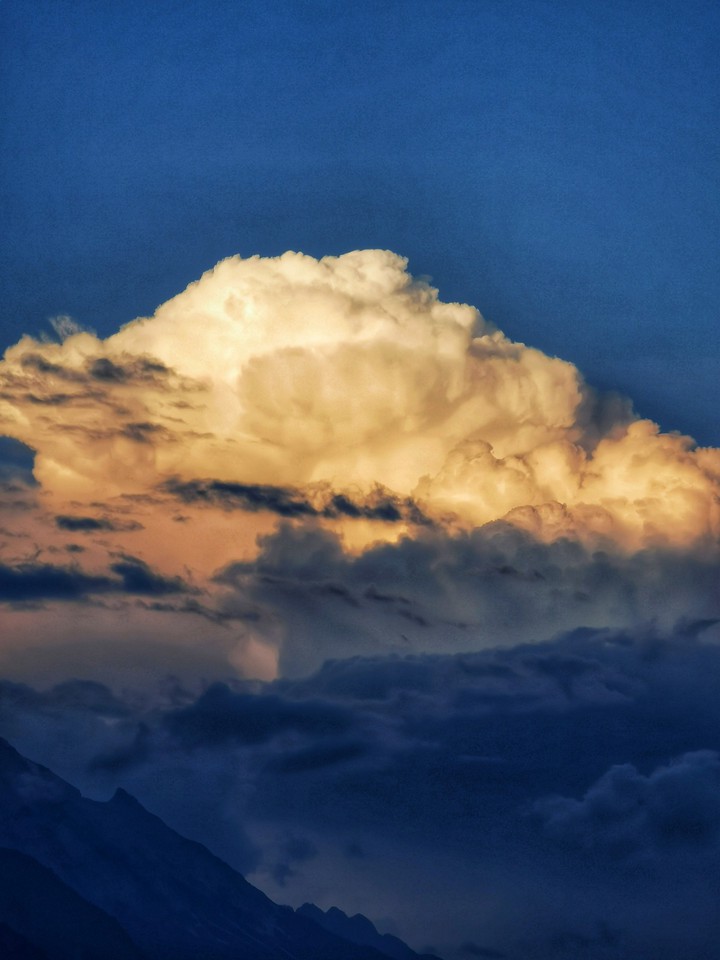 Thunderclouds in the mountains
