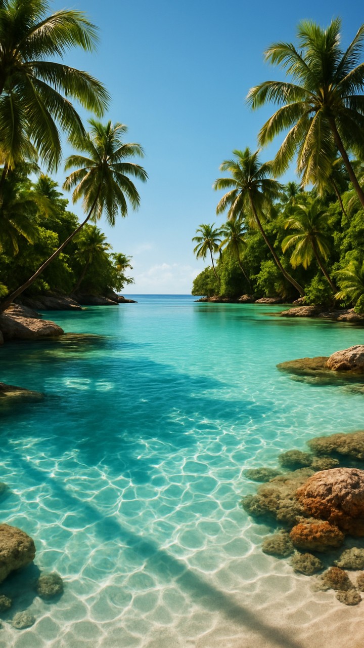 fonds d'écran beach, blue