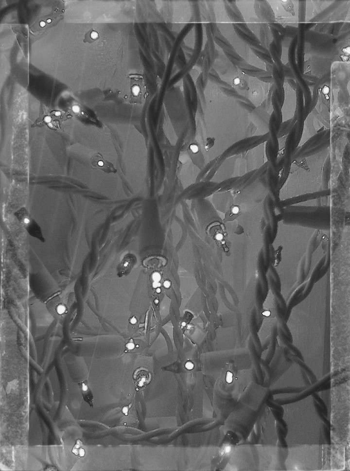 vintage photo of my Christmas lights.