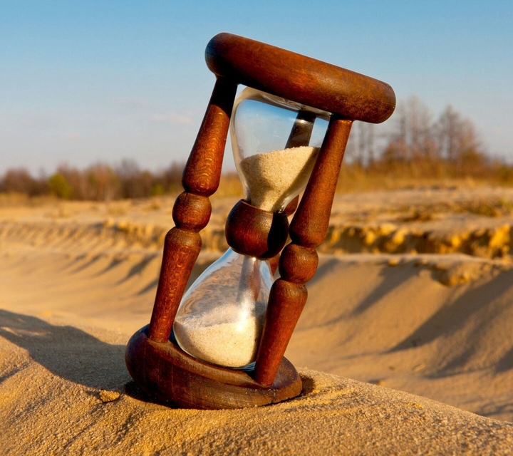 wooden hourglass
