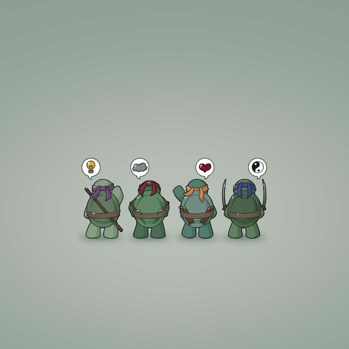Minimalism Ninja Turtles Wallpaper