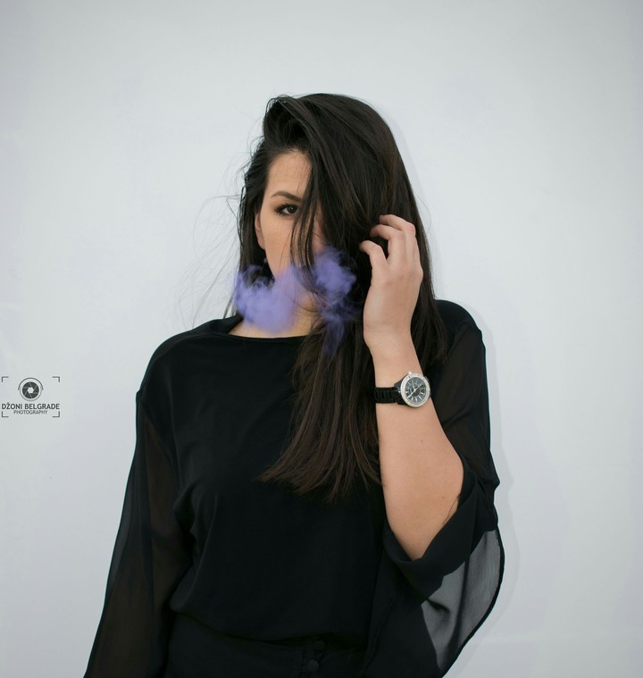 smoke color portrait