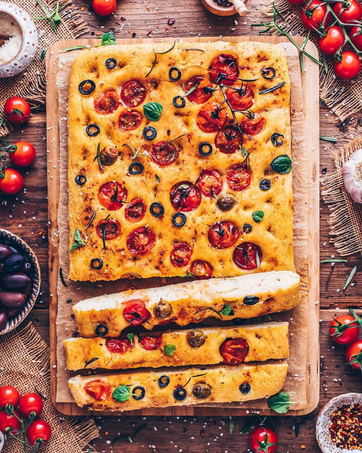 Vegan focaccia bread