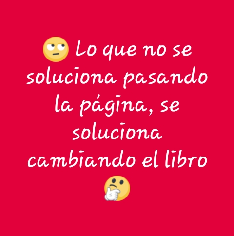 Pasando la página o...