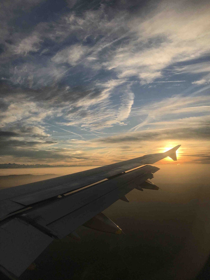 sunset flight