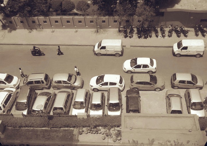 cars, height buildings, photography, view from top