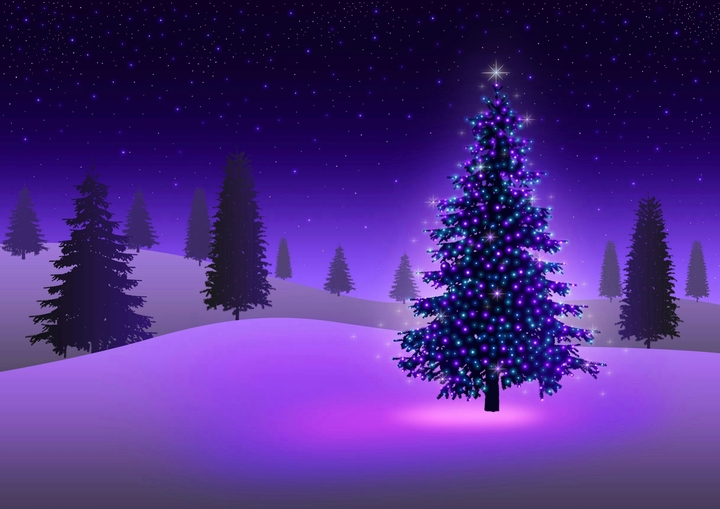 Christmas tree standing alone