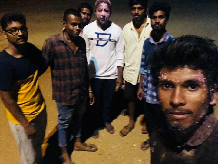 with my friends