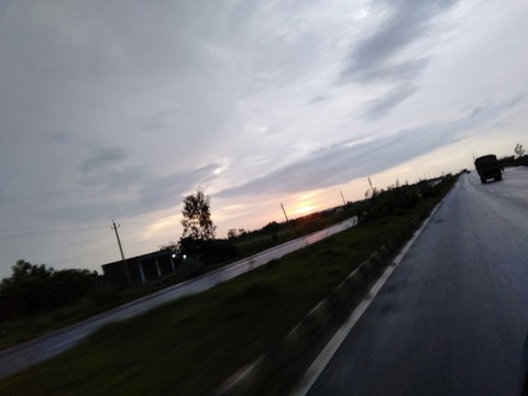 on the way