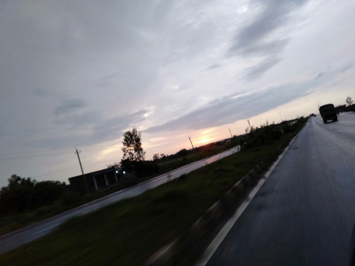 on the way