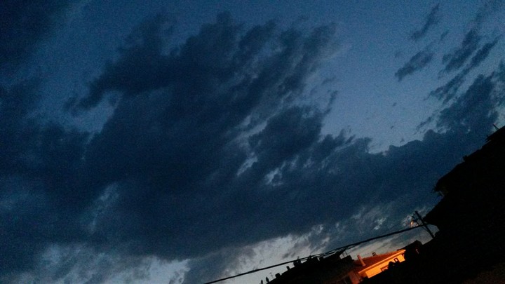 Dark blue clouds