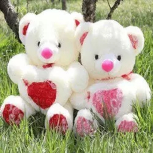 Zwei Teddy s wollen sagen dass ich dich ganz herzlich liebe.