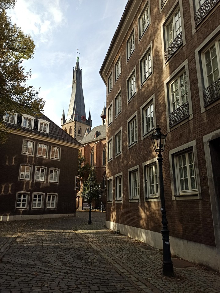 View of St. Lambertus Church in Dusseldorf