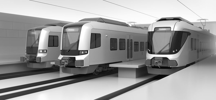 modern stations. with newly designed trains (berlin)