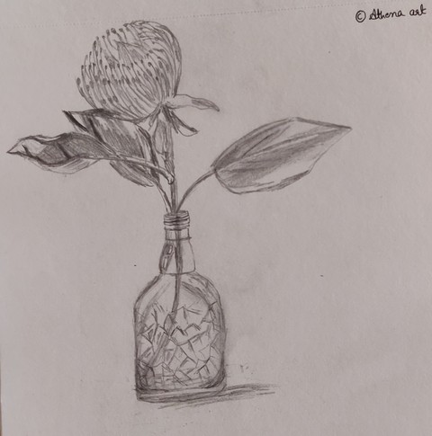 Old Monk Flower Vase