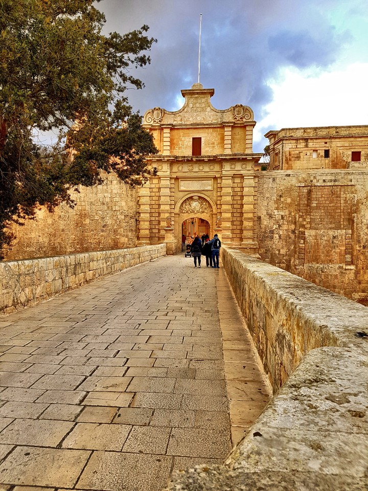 Mdina city gate at the island of Malta