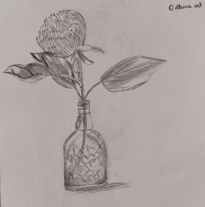 Old Monk Flower Vase