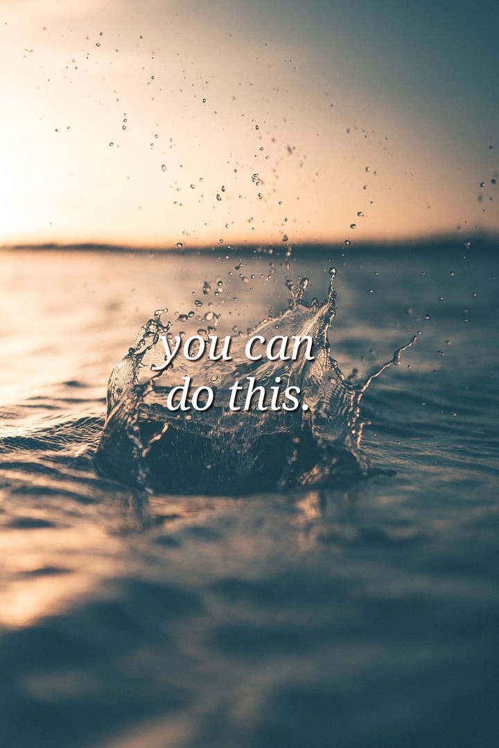 you can!