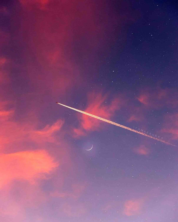 Shooting above the moon