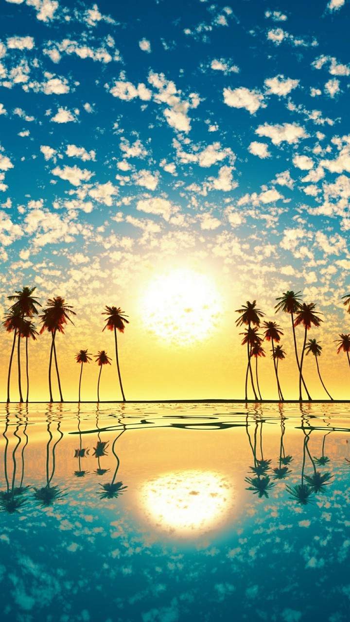 beautiful reflection sea