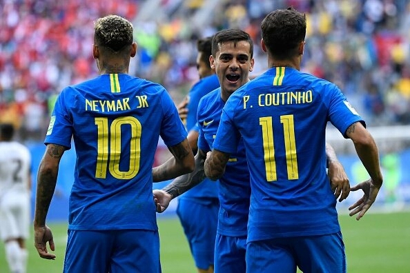 Neymar, Fagner, Coutinho