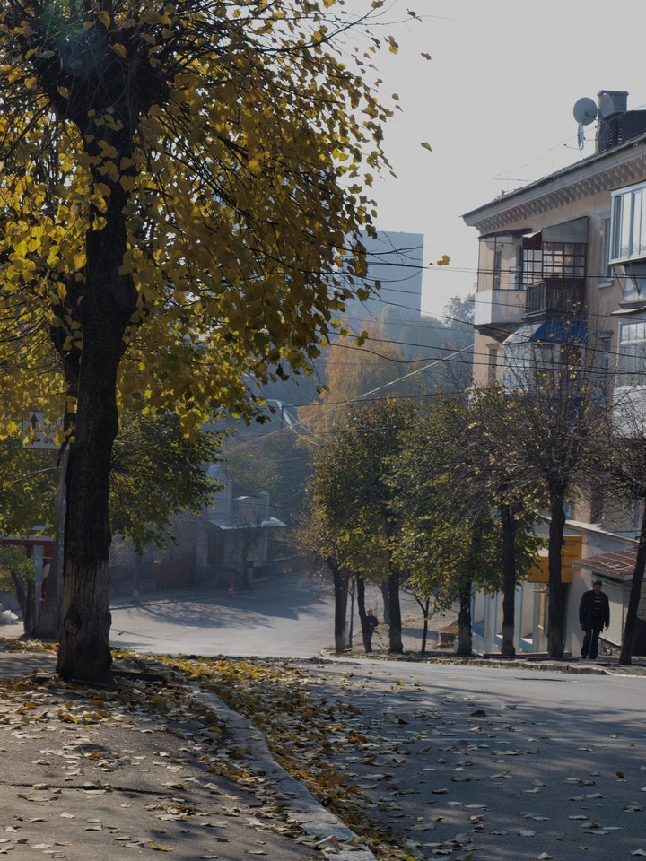 Осень в центре города Винница.