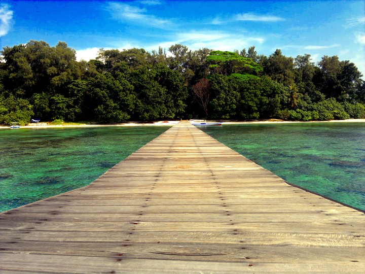 pier behind