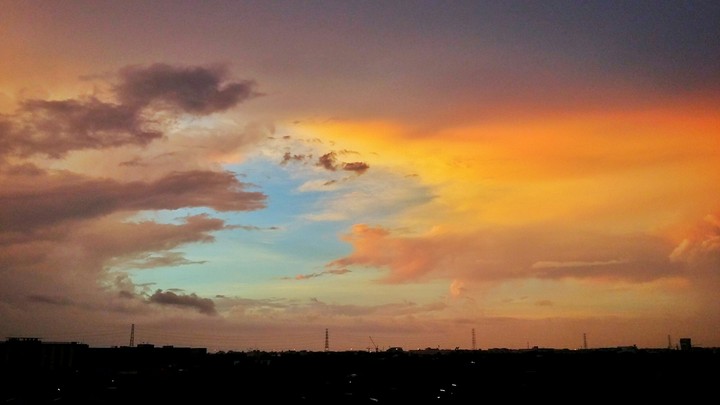 After rain sky in the morning